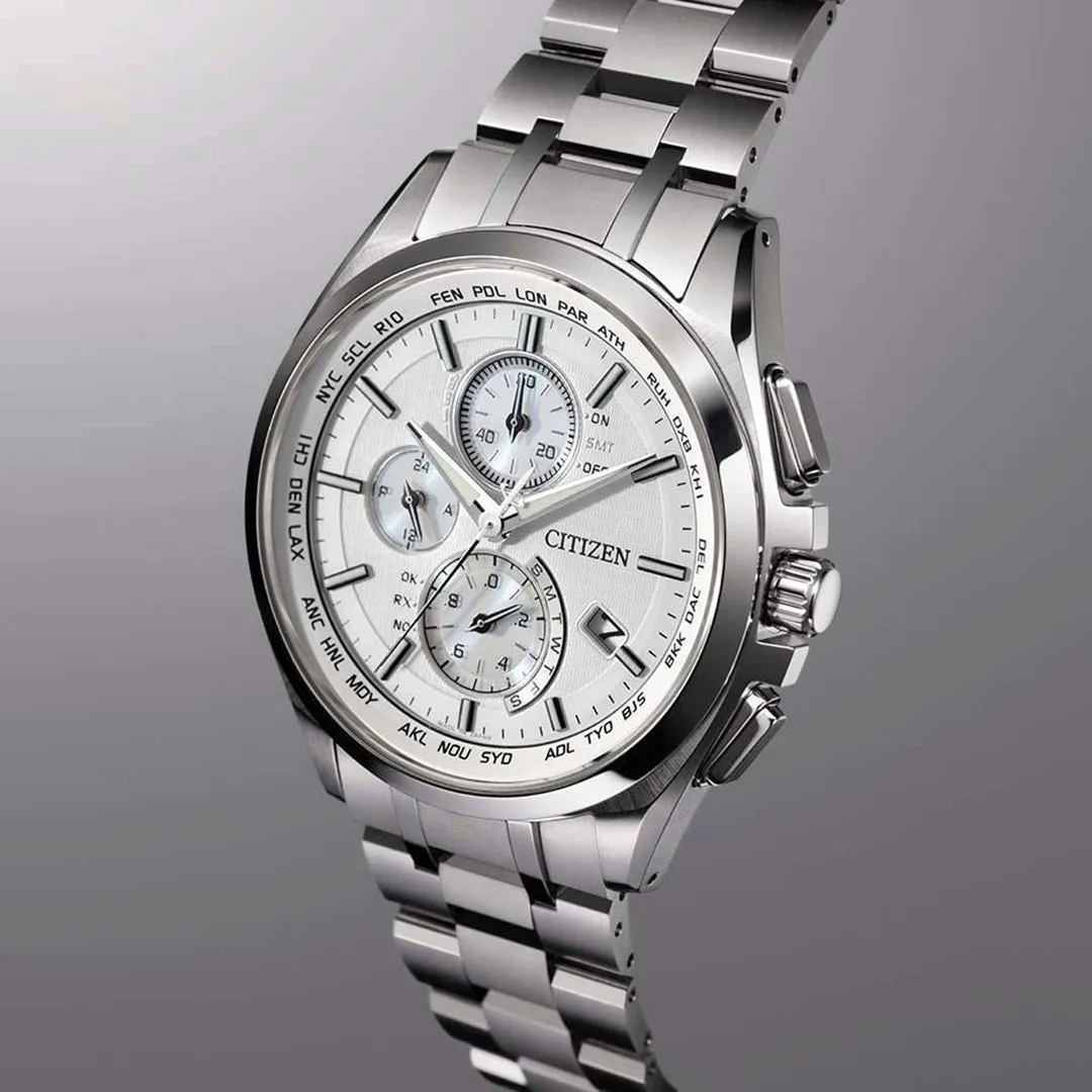 Citizen Attesa Radio Controlled Eco-Drive Titanium Watch AT8040-57A