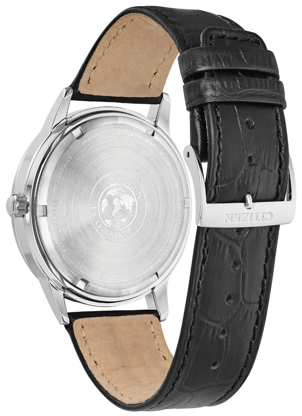 Citizen Eco-Drive Chronograph Black Leather Strap Men's watch BU2071-01A