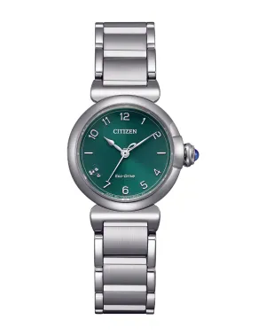Citizen Eco-Drive Green Dial Stainless Steel Watch EM1130- 83X