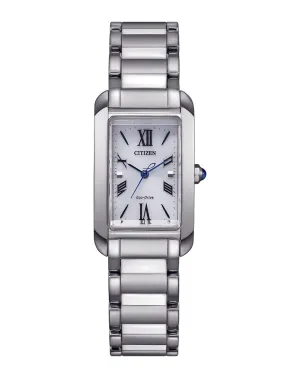 Citizen Eco-Drive L White Dial Stainless Steel Watch EW5620-55A