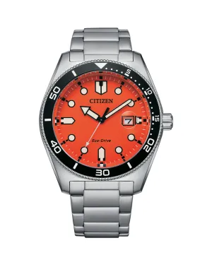 Citizen Eco-Drive Sport Orange Dial Men's Watch AW1760-81X