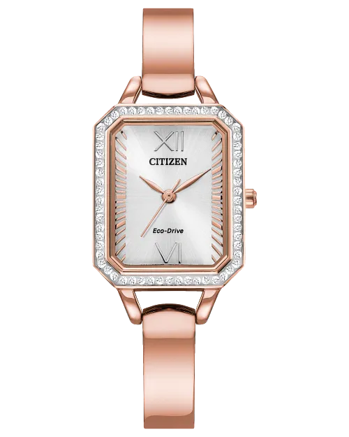 CITIZEN Ladies Eco-Drive Crystal Dress/Classic EM0983-51A