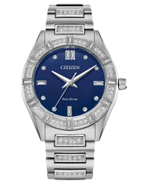 CITIZEN Ladies Eco-Drive Crystal Dress/Classic EM1020-57L