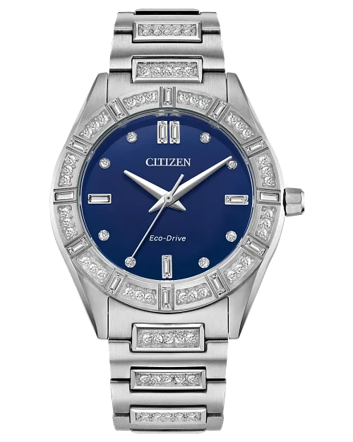 CITIZEN Ladies Eco-Drive Crystal Dress/Classic EM1020-57L