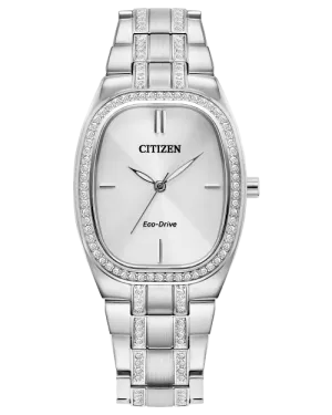CITIZEN Ladies Eco-Drive Crystal Dress/Classic EM1080-55A