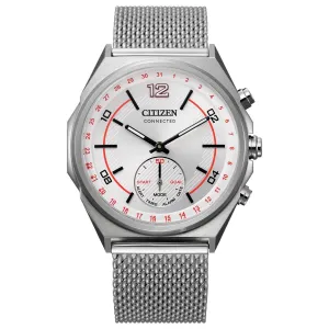 Citizen Men's Bluetooth Watch - Connected Silver Tone Dial Mesh Bracelet | CX0000-71A