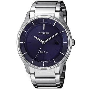 Citizen Men's Bracelet Watch - Eco-Drive Blue Dial Stainless Steel | BM7400-80L