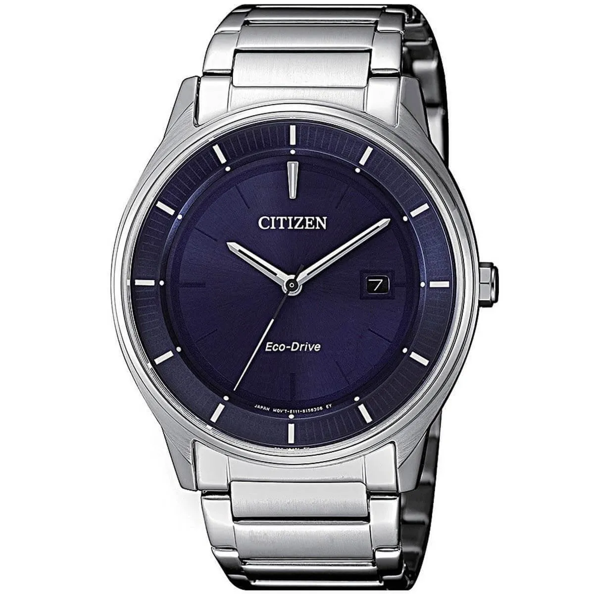Citizen Men's Bracelet Watch - Eco-Drive Blue Dial Stainless Steel | BM7400-80L