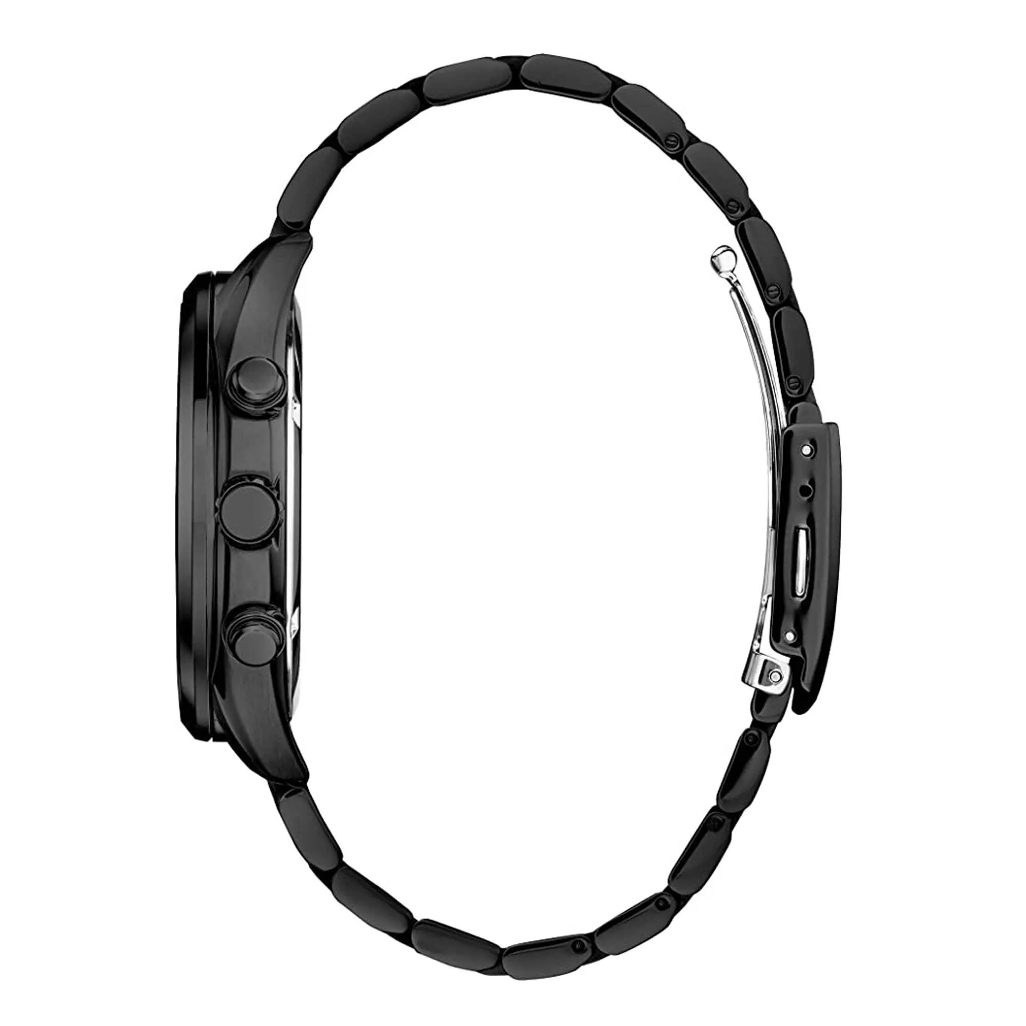 Citizen Men's Chrono Watch - Eco-Drive Black Stainless Steel Bracelet | AT2145-86E