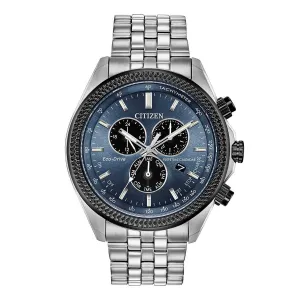 Citizen Men's Chronograph Watch - Brycen Blue & Black Dial | BL5568-54L