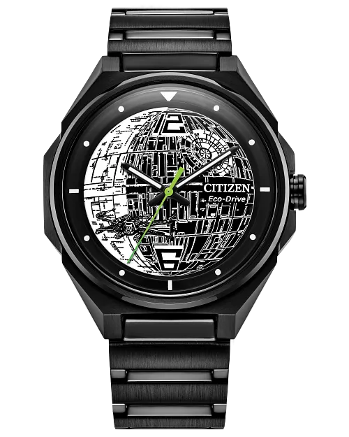 CITIZEN Mens Eco-Drive Death Star Star Wars Classic BJ6539-50W