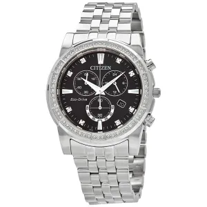 Citizen Men's Eco Drive Watch - Corso Black and Silver Tone Dial Bracelet | AT2450-58E