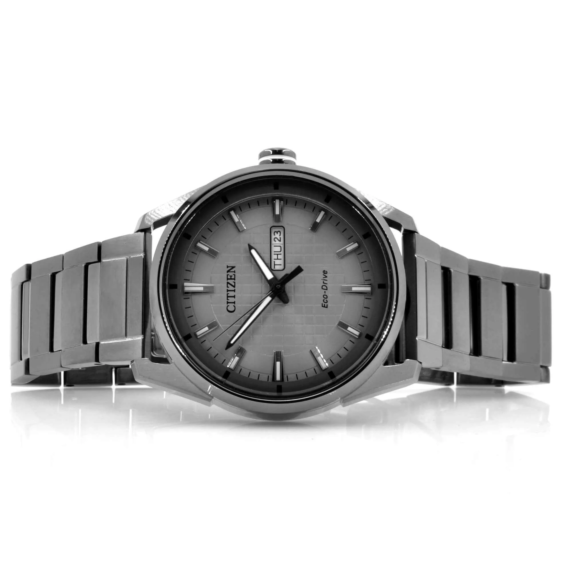 Citizen Men's Eco Drive Watch - Drive Grey Dial Bracelet | AW0087-58H
