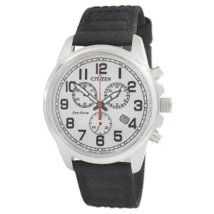 Citizen Men's Eco Drive Watch - Military Black Nylon Strap | AT0200-13A