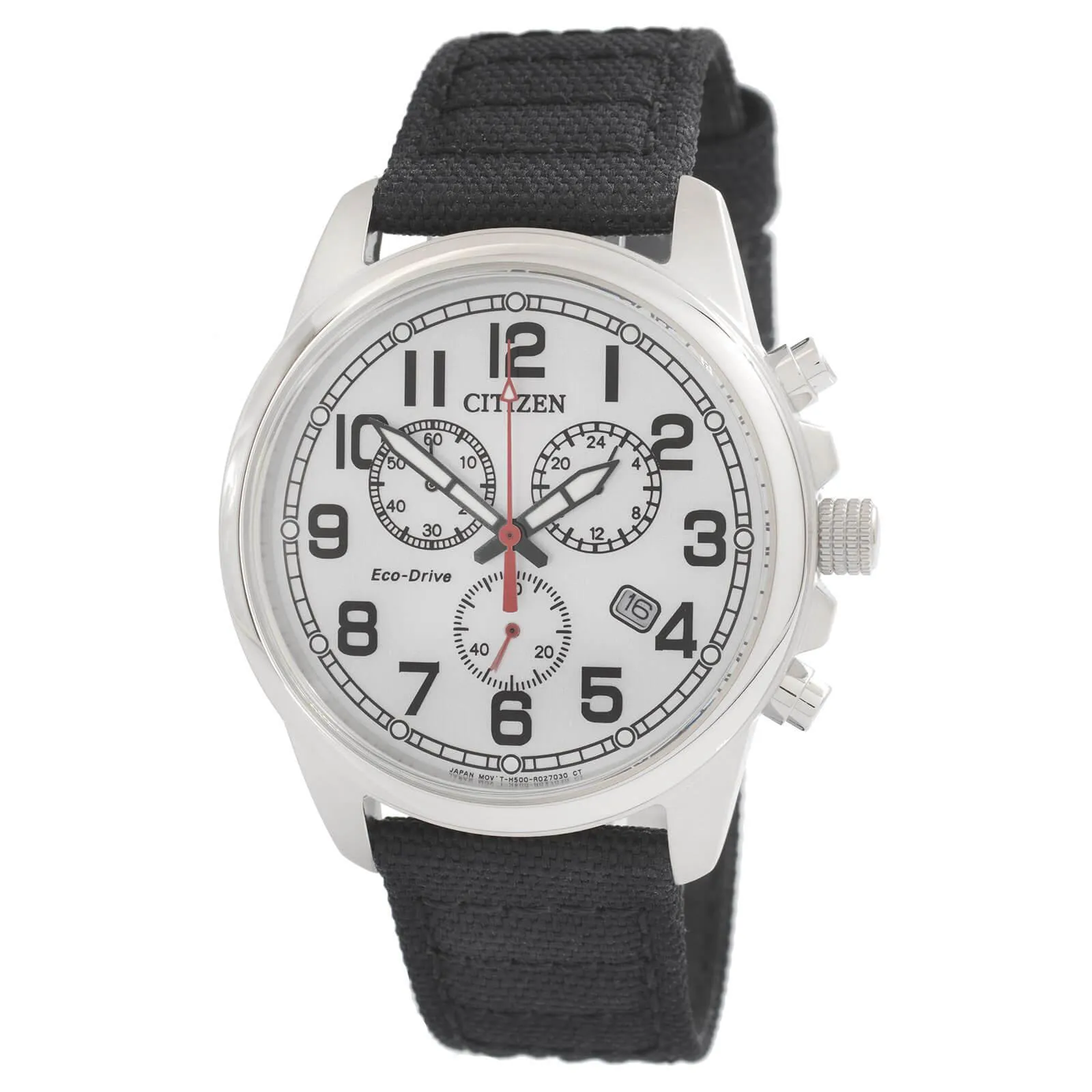 Citizen Men's Eco Drive Watch - Military Black Nylon Strap | AT0200-13A