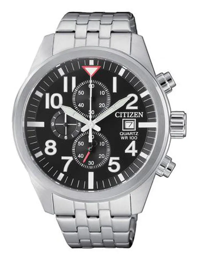 Citizen Mens Quartz SL Chronograph - Dark Grey Dial - Bracelet - Date - 100m