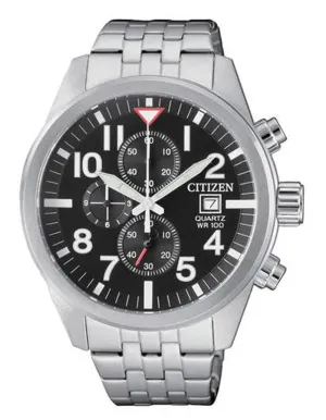 Citizen Mens Quartz SL Chronograph - Dark Grey Dial - Bracelet - Date - 100m