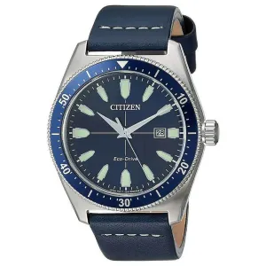 Citizen Men's Strap Watch - Brycen Blue Dial Blue Leather | AW1591-01L