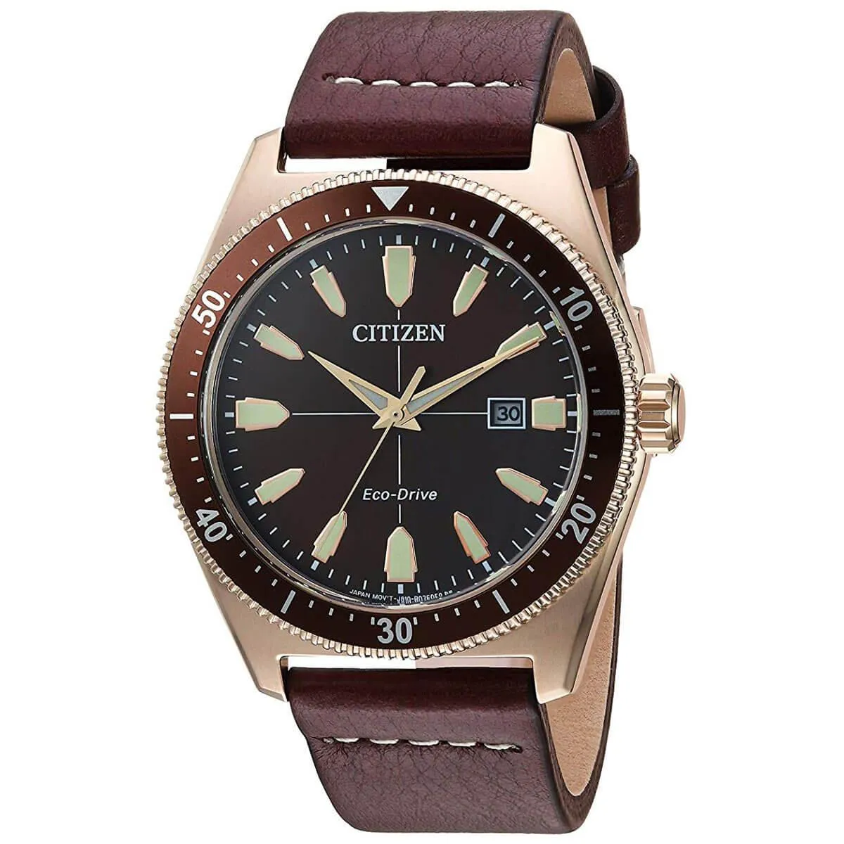 Citizen Men's Strap Watch - Brycen Brown Dial Brown Leather | AW1593-06X