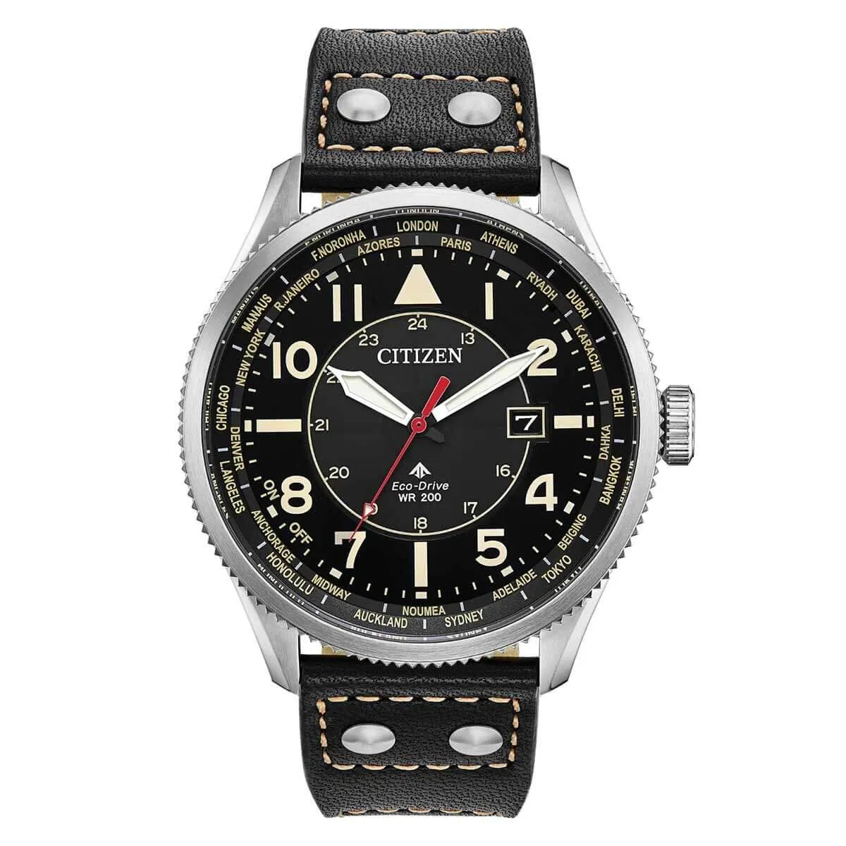 Citizen Men's Strap Watch - Promaster Nighthawk Black Dial World Time | BX1010-02E