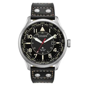 Citizen Men's Strap Watch - Promaster Nighthawk Black Dial World Time | BX1010-02E