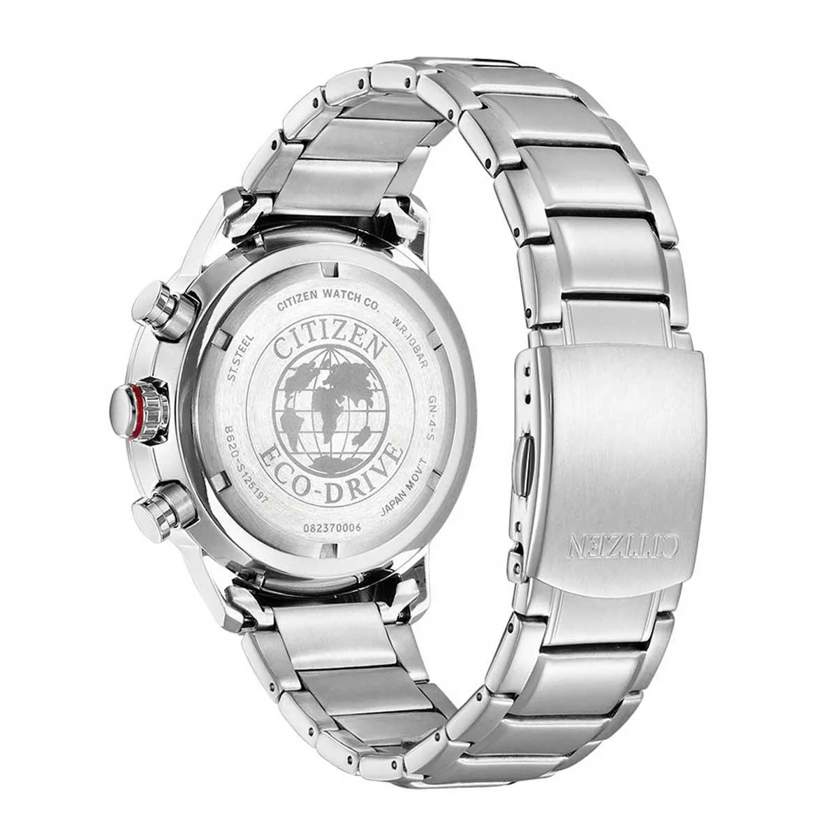 Citizen Men's Watch - Chrono Blue and Black Dial Silver Steel Bracelet | CA4471-80L