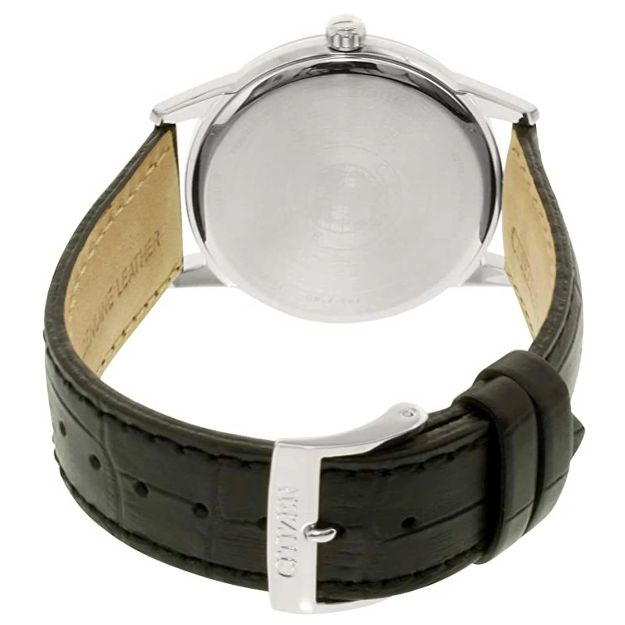 Citizen Men's Watch - Corso Eco-Drive Silver Dial Black Leather Strap | AW1231-07A
