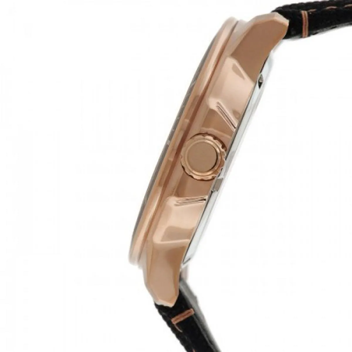 Citizen Men's Watch - Eco-Drive Black Dial Rose Gold Case Nylon Strap | AW1523-01E