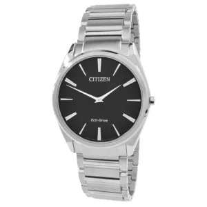 Citizen Men's Watch - Eco Drive Black Dial Stainless Steel Bracelet | AR3071-87E