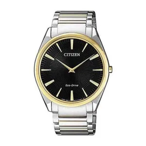 Citizen Men's Watch - Eco Drive Black Dial Two Tone Steel Bracelet | AR3078-88E