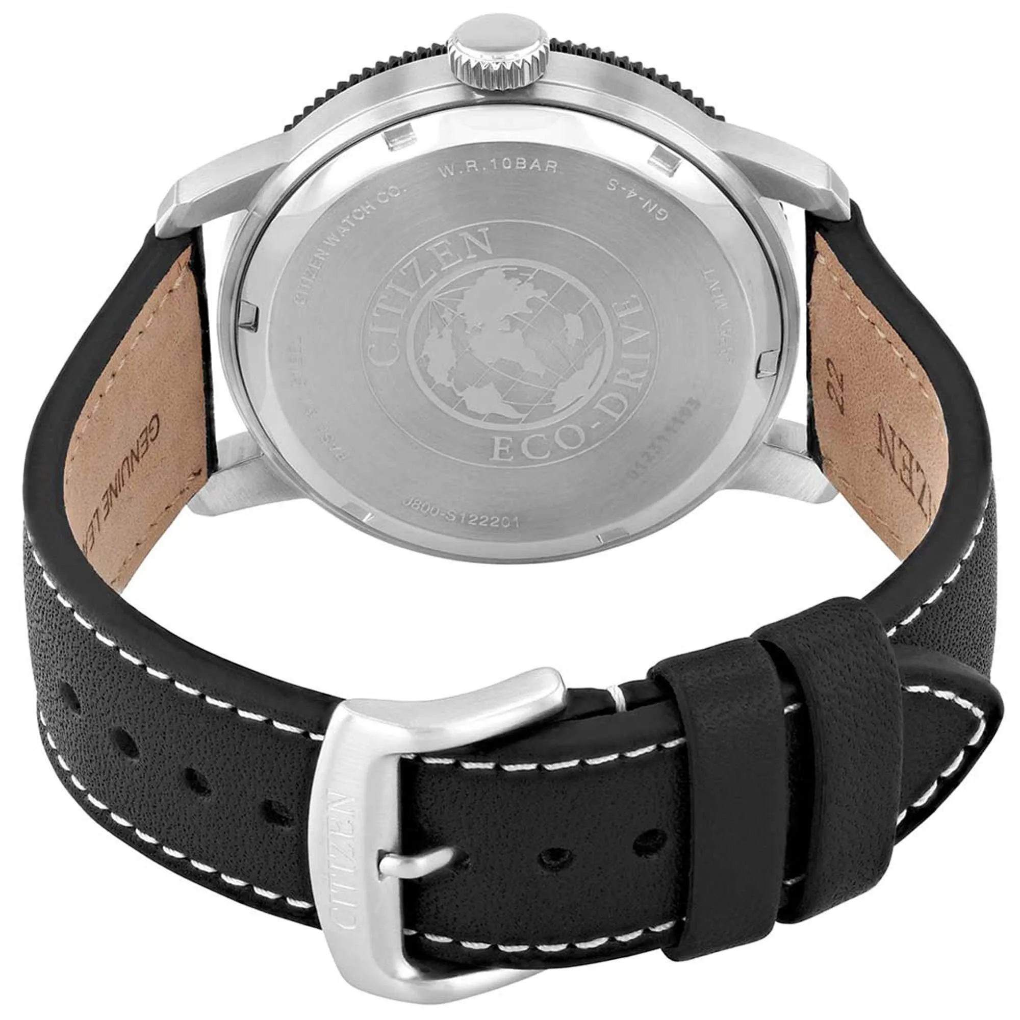 Citizen Men's Watch - Eco-Drive Blue Dial Black Strap Power Reserve | AW0077-19L