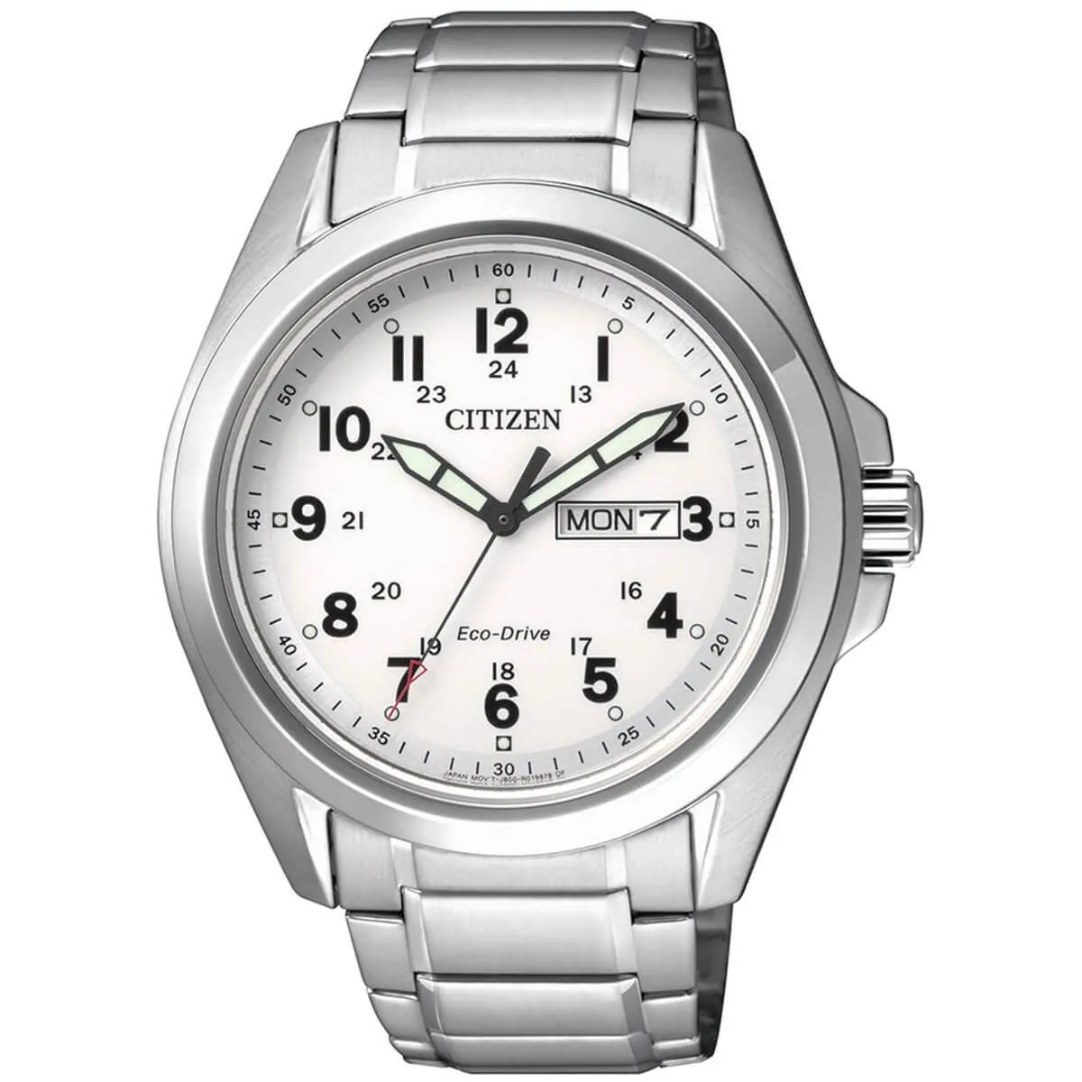 Citizen Men's Watch - Eco-Drive White Dial Stainless Steel Bracelet | AW0050-58A