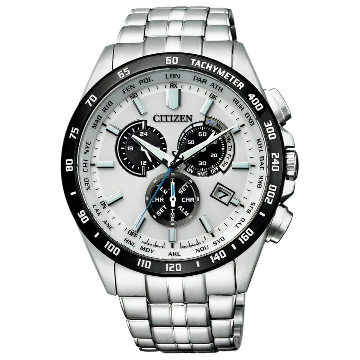 Citizen Men's Watch - Perpetual Calendar Silver Tone and Black Dial | CB5874-90A