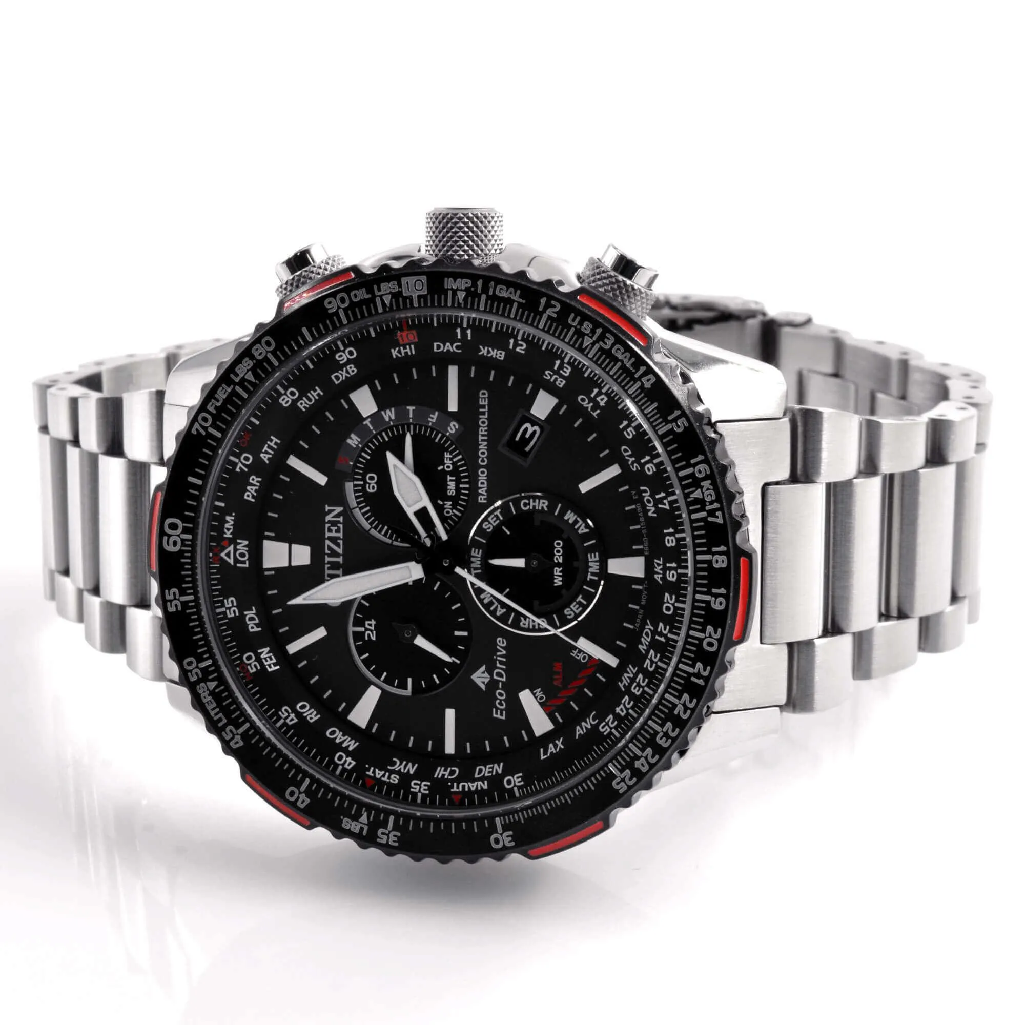 Citizen Men's Watch - Promaster Alarm Chronograph Black Dial Bracelet | CB5001-57E