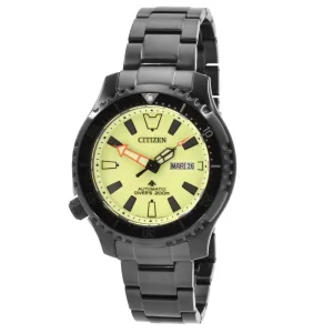 Citizen Men's Watch - Promaster Date Display Yellow Dial Steel Bracelet | NY0155-58X