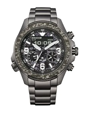 Citizen Promaster Limited Edition Eco-Drive Black Dial Stainless Steel Watch JV1008-63E