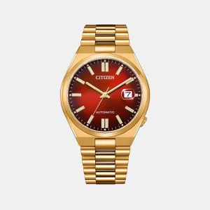 Citizen Tsuyosa Collection Men Automatic Red Dial Analog Stainless Steel Watch NJ0153-82X