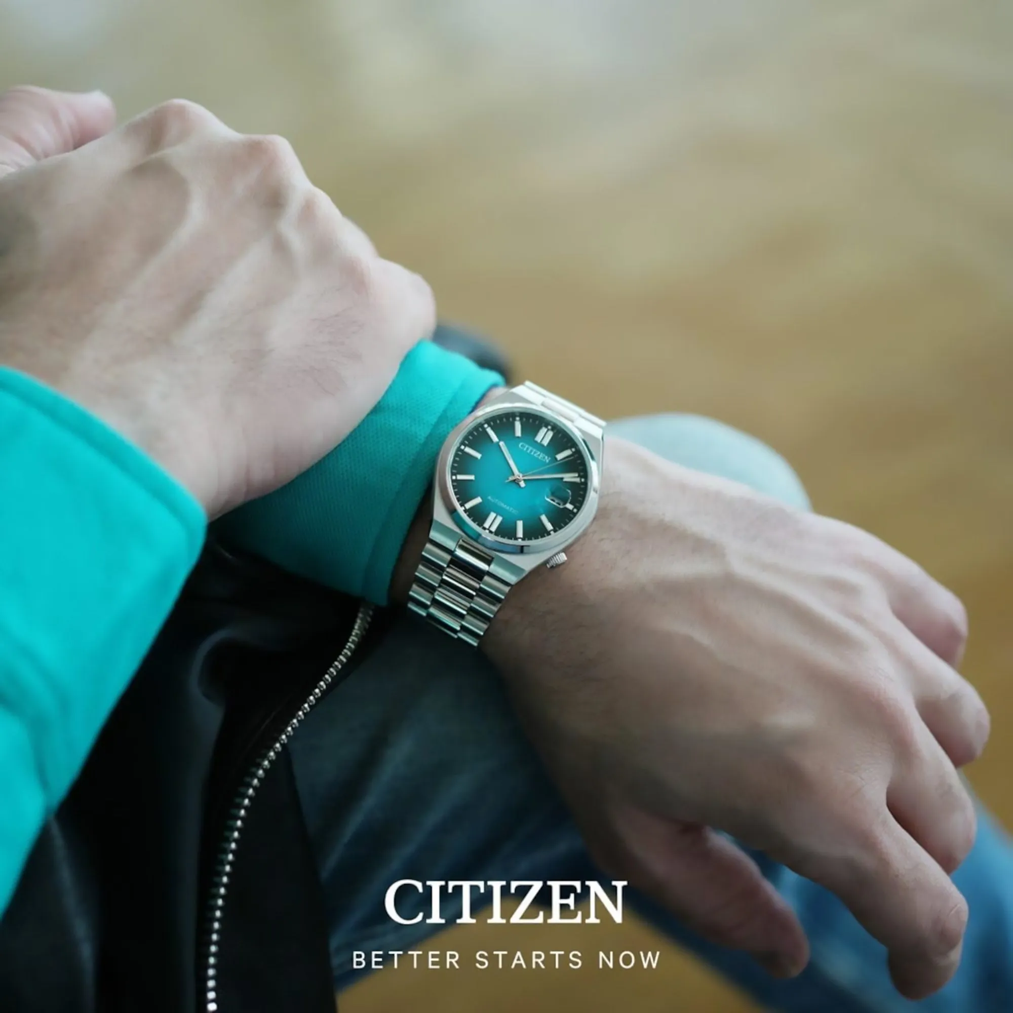 Citizen Tsuyosa Collection Men's Green Automatic Stainless Steel Watch NJ0151-88X