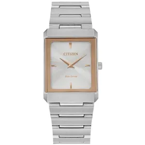 Citizen Unisex Eco Drive Watch - Stiletto Silver Tone Bracelet | EG6016-58A