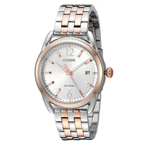 Citizen Women's Bracelet Watch - LTR Silver Dial Two Tone Steel | FE6086-74A