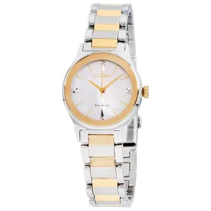 Citizen Women's Diamond Watch - Axiom Two Tone Stainless Steel Bracelet | EM0734-56D