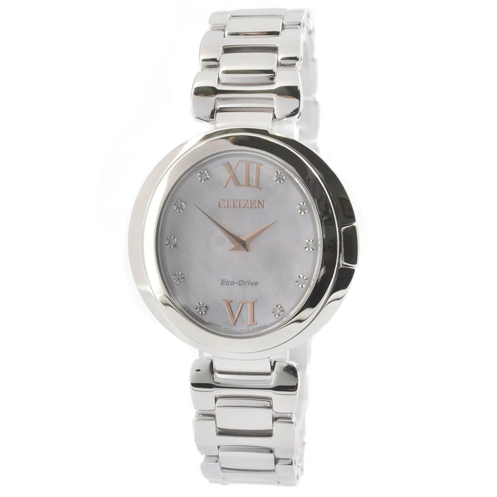 Citizen Women's Eco Drive Watch - Capella Diamond Silver Tone Bracelet | EX1510-59D