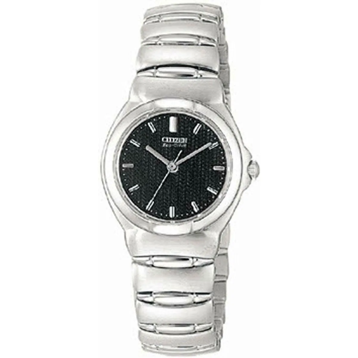 Citizen Women's Eco-Drive Watch - Corso Black Dial Silver Tone Bracelet | EP8090-54H