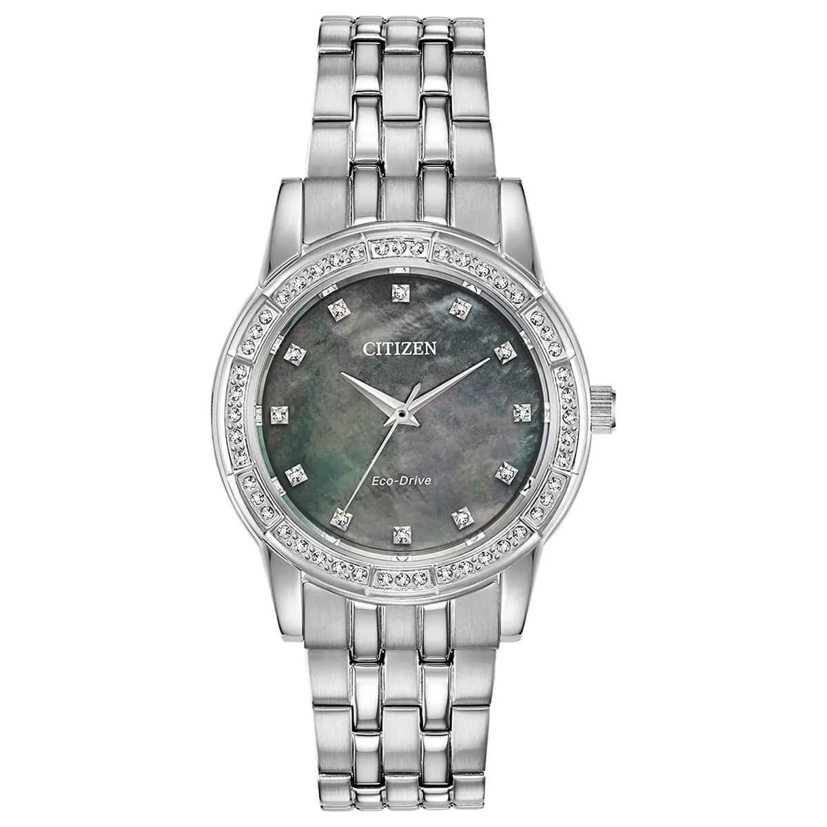 Citizen Women's Eco Drive Watch - Silhouette Crystal MOP Dial Bracelet | EM0768-54E
