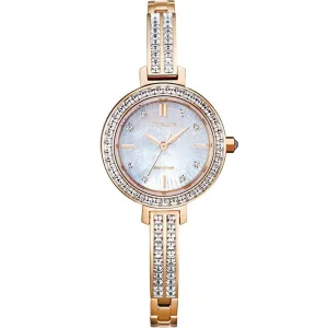 Citizen Women's Eco Drive Watch - Silhouette Crystal Rose Gold Bracelet | EM0863-53D