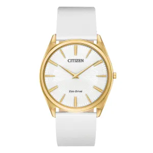 Citizen Women's Eco-Drive Watch - Stiletto White Leather Strap | AR3072-09A