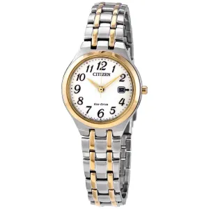 Citizen Women's Watch - Eco-Drive White Dial Two Tone Bracelet | EW2486-52A