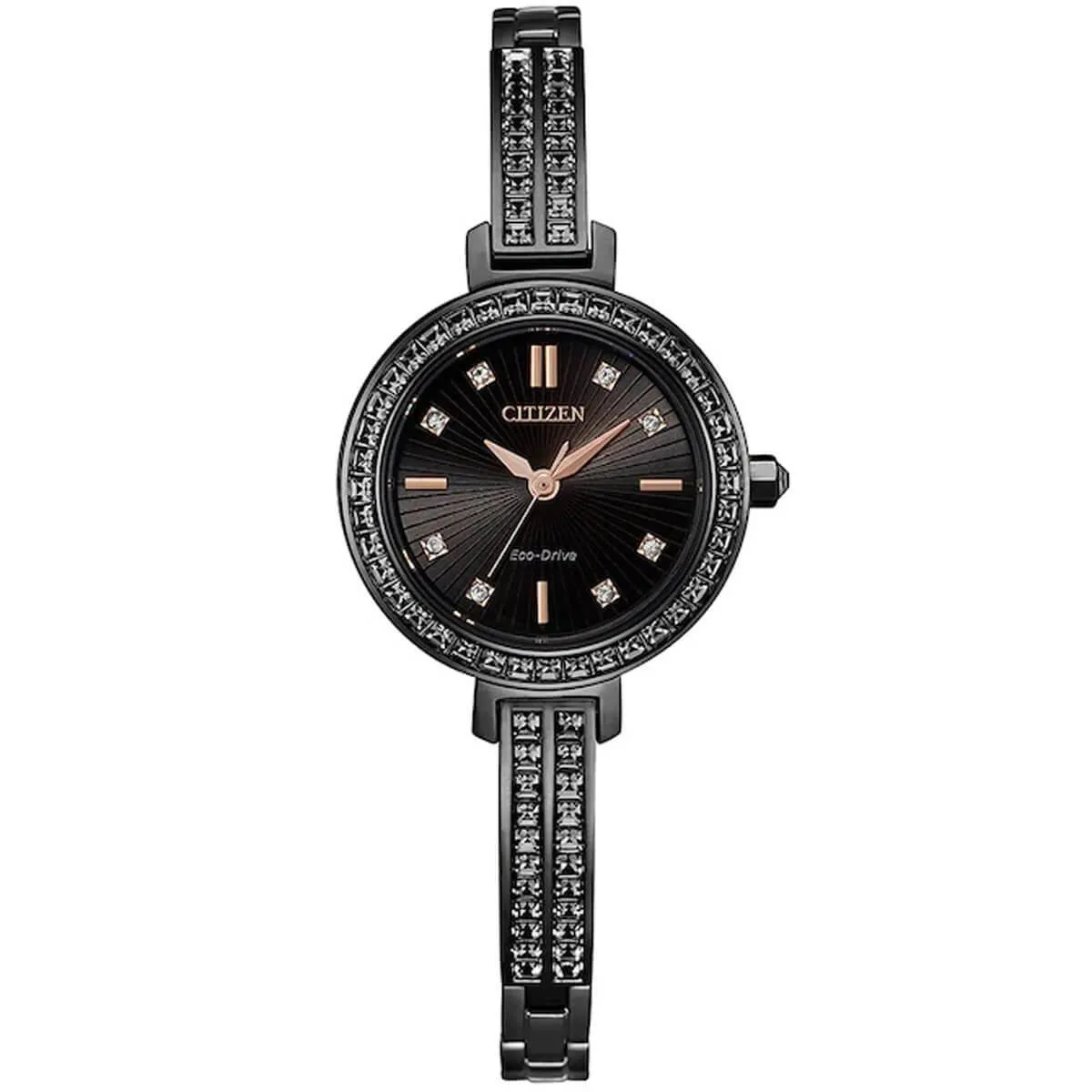 Citizen Women's Watch - Silhouette Crystal Black Dial Bracelet | EM0865-58E