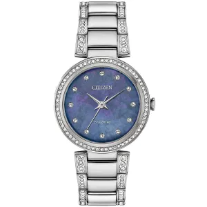 Citizen Women's Watch - Silhouette Crystal Blue MOP Dial Bracelet | EM0840-59N