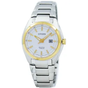 Citizen Women's Watch - White Dial Eco Drive Stainless Steel Bracelet | EW2214-52A